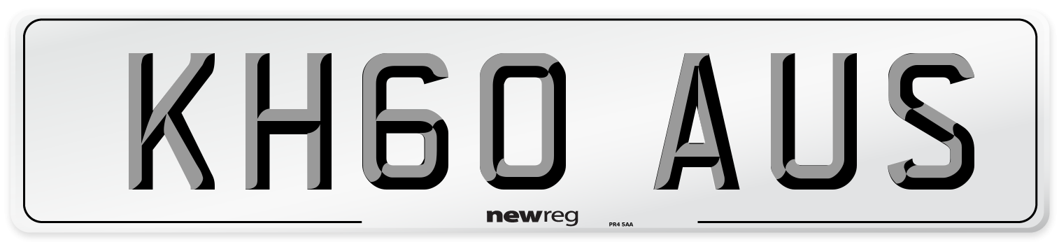 KH60 AUS Number Plate from New Reg